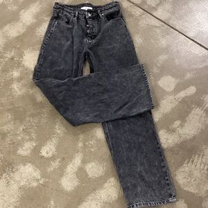 KanCan Women's Washed Black Boyfriend Jeans